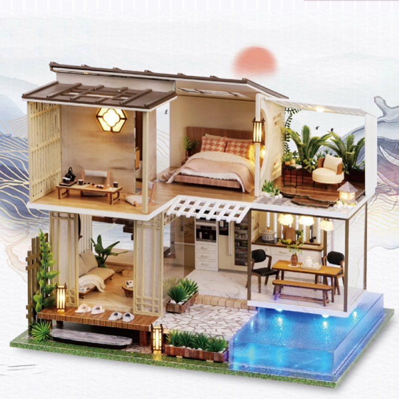 CUTE ROOM - DIY Miniatuur Houten Poppenhuis Villa Bouwpakket - A-085 ...