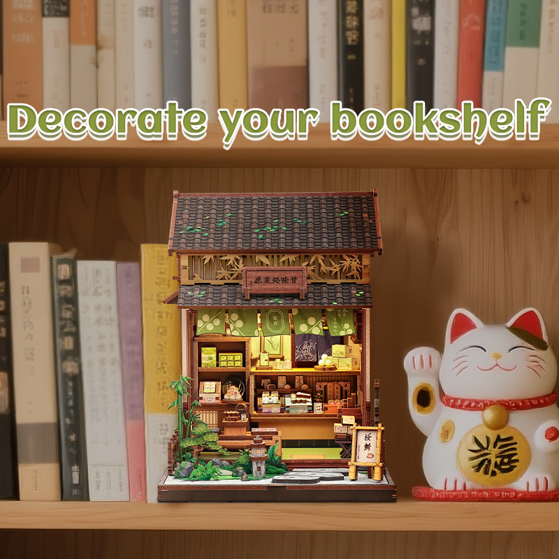 CuteBee - DIY Miniatuur Houten Book Nook Bouwpakket - CWGC218 - Kanmi Dokoro Kurihara - Afbeelding 4