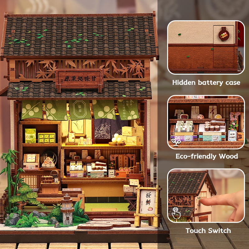CuteBee - DIY Miniatuur Houten Book Nook Bouwpakket - CWGC218 - Kanmi Dokoro Kurihara - Afbeelding 6