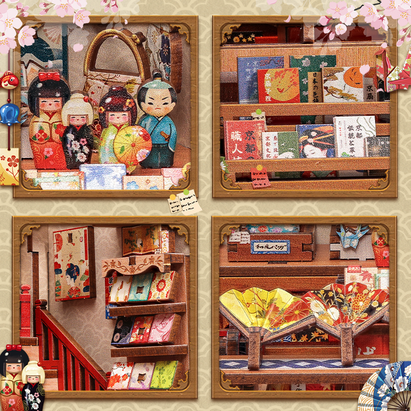 CuteBee - DIY Miniatuur Houten Book Nook Bouwpakket - CWGC216 - Tsukino Eogi-Dou - Afbeelding 4