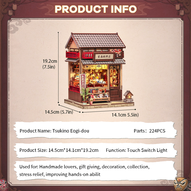 CuteBee - DIY Miniatuur Houten Book Nook Bouwpakket - CWGC216 - Tsukino Eogi-Dou - Afbeelding 10
