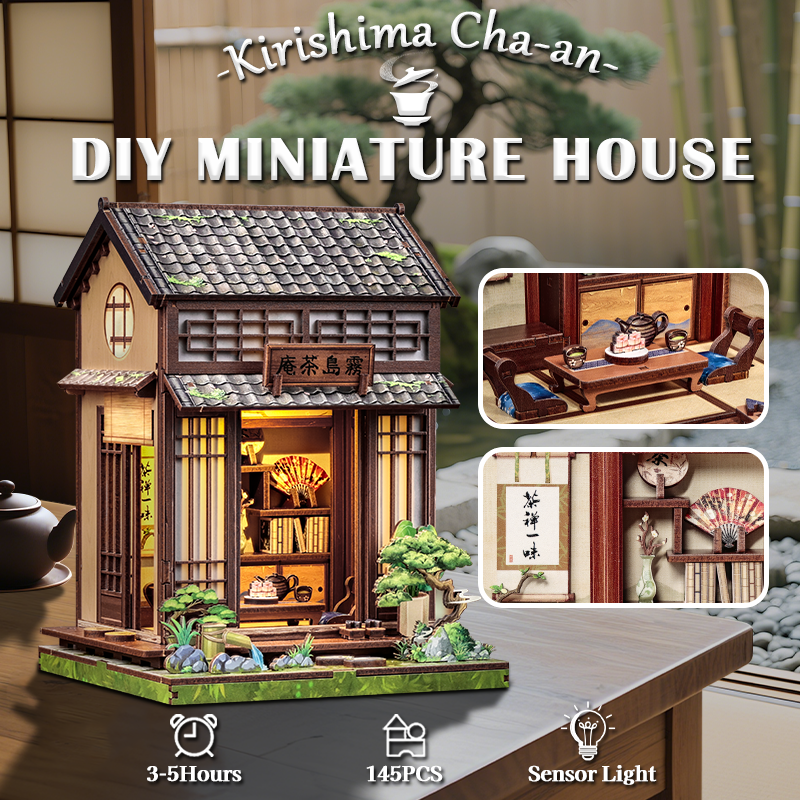 CuteBee - DIY Miniatuur Houten Book Nook Bouwpakket - CWGC219 - Kirishima Cha-an - Afbeelding 9