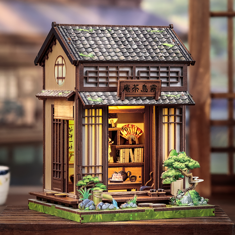 CuteBee - DIY Miniatuur Houten Book Nook Bouwpakket - CWGC219 - Kirishima Cha-an - Afbeelding 5