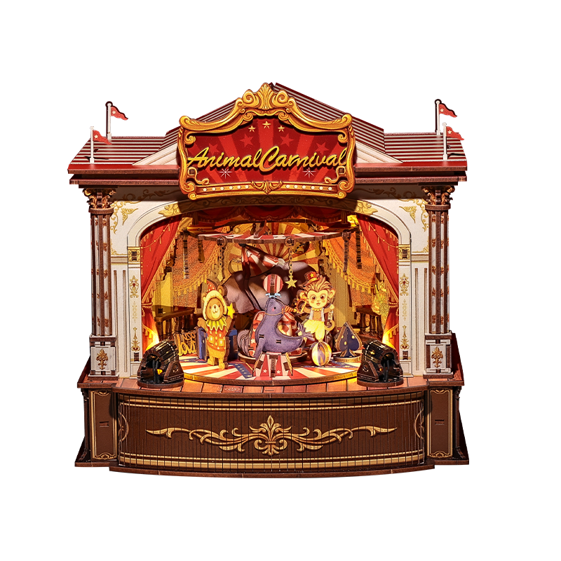 CuteBee - DIY Miniatuur Houten Huisje - Modelbouwpakket - TTCB501 - Animal Carnival