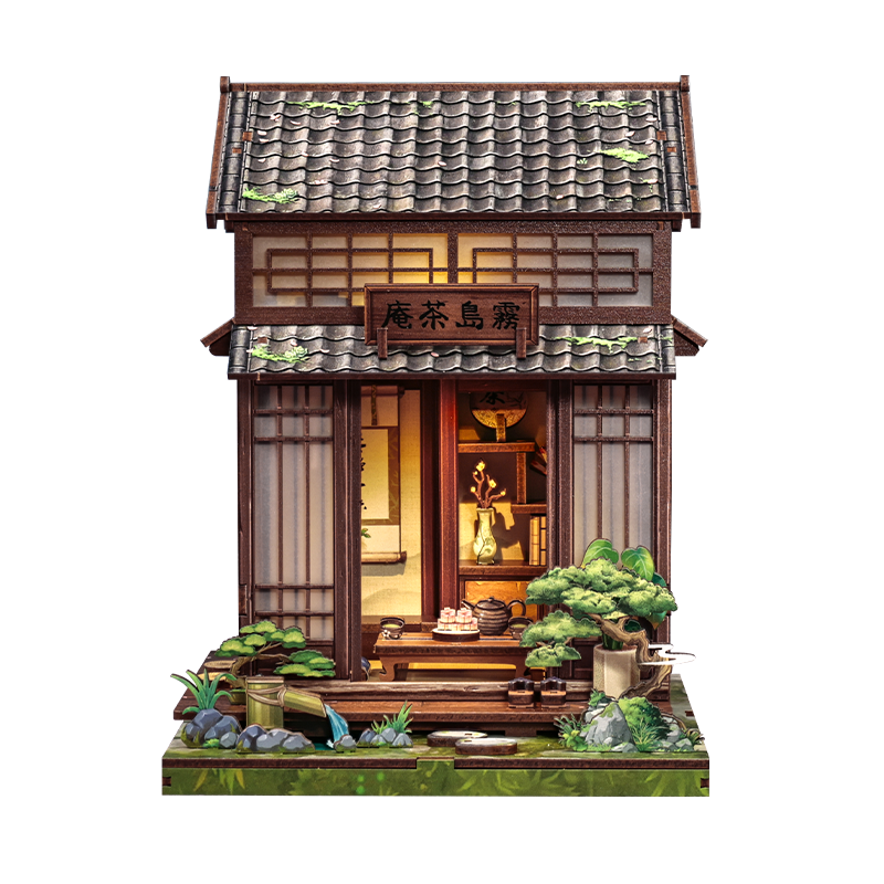 CuteBee - DIY Miniatuur Houten Book Nook Bouwpakket - CWGC219 - Kirishima Cha-an
