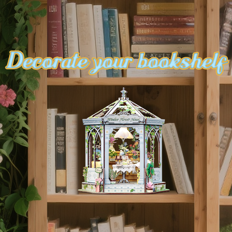 CuteBee - DIY Miniatuur Houten Huisje - Modelbouwpakket - GHGC401 - Windsor Flower House - Afbeelding 6