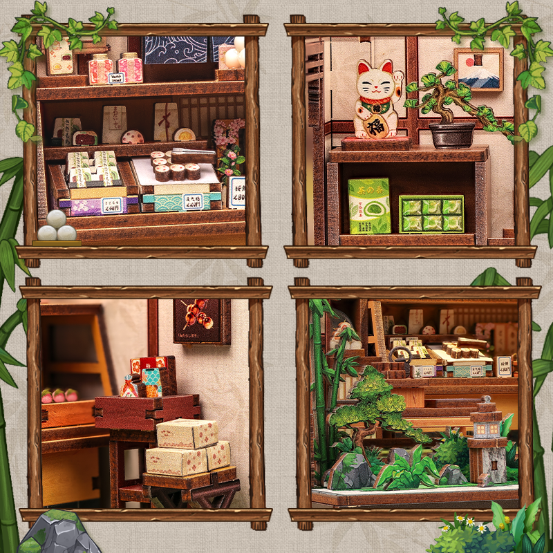 CuteBee - DIY Miniatuur Houten Book Nook Bouwpakket - CWGC218 - Kanmi Dokoro Kurihara - Afbeelding 3