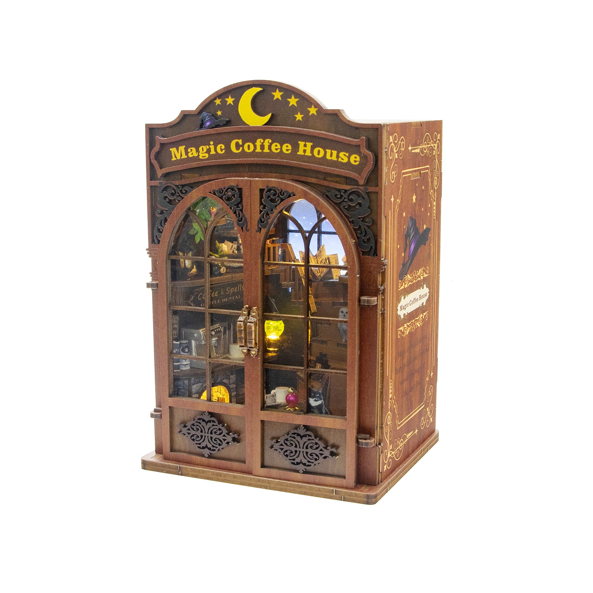 Hongda - DIY Miniatuur Houten Book Nook Bouwpakket - M2602 - Magic Coffee House - Afbeelding 21