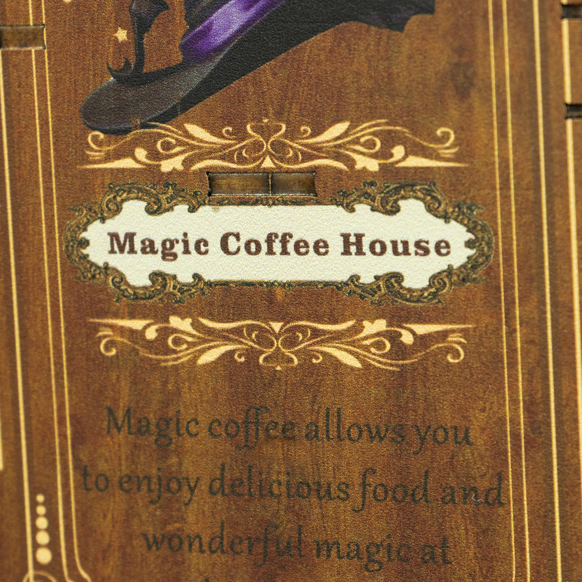 Hongda - DIY Miniatuur Houten Book Nook Bouwpakket - M2602 - Magic Coffee House - Afbeelding 8