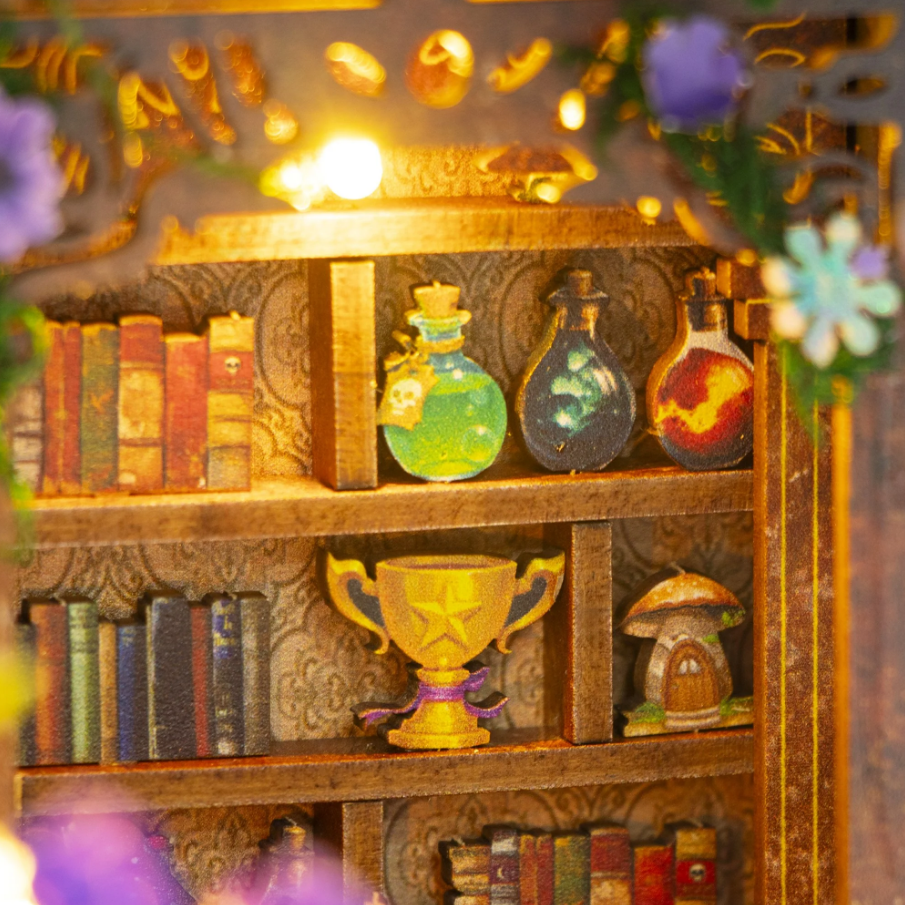 Hongda - DIY Miniatuur Houten Book Nook Bouwpakket - M2603 - Magic Garden Workshop - Afbeelding 8