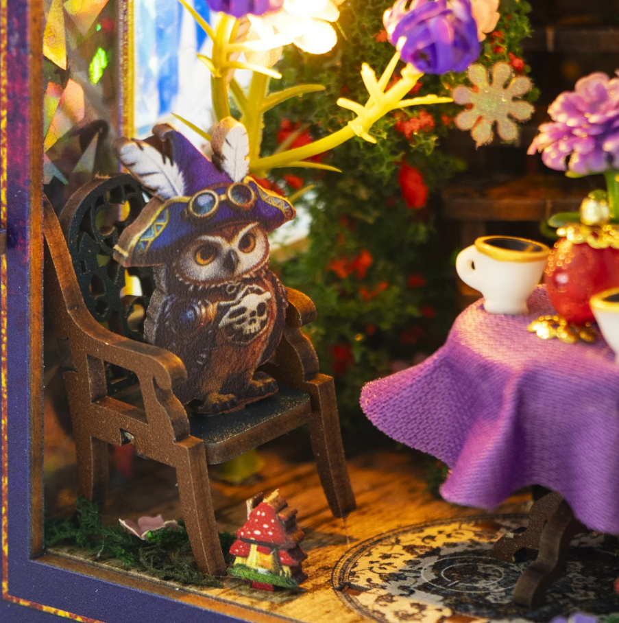 Hongda - DIY Miniatuur Houten Book Nook Bouwpakket - M2603 - Magic Garden Workshop - Afbeelding 9