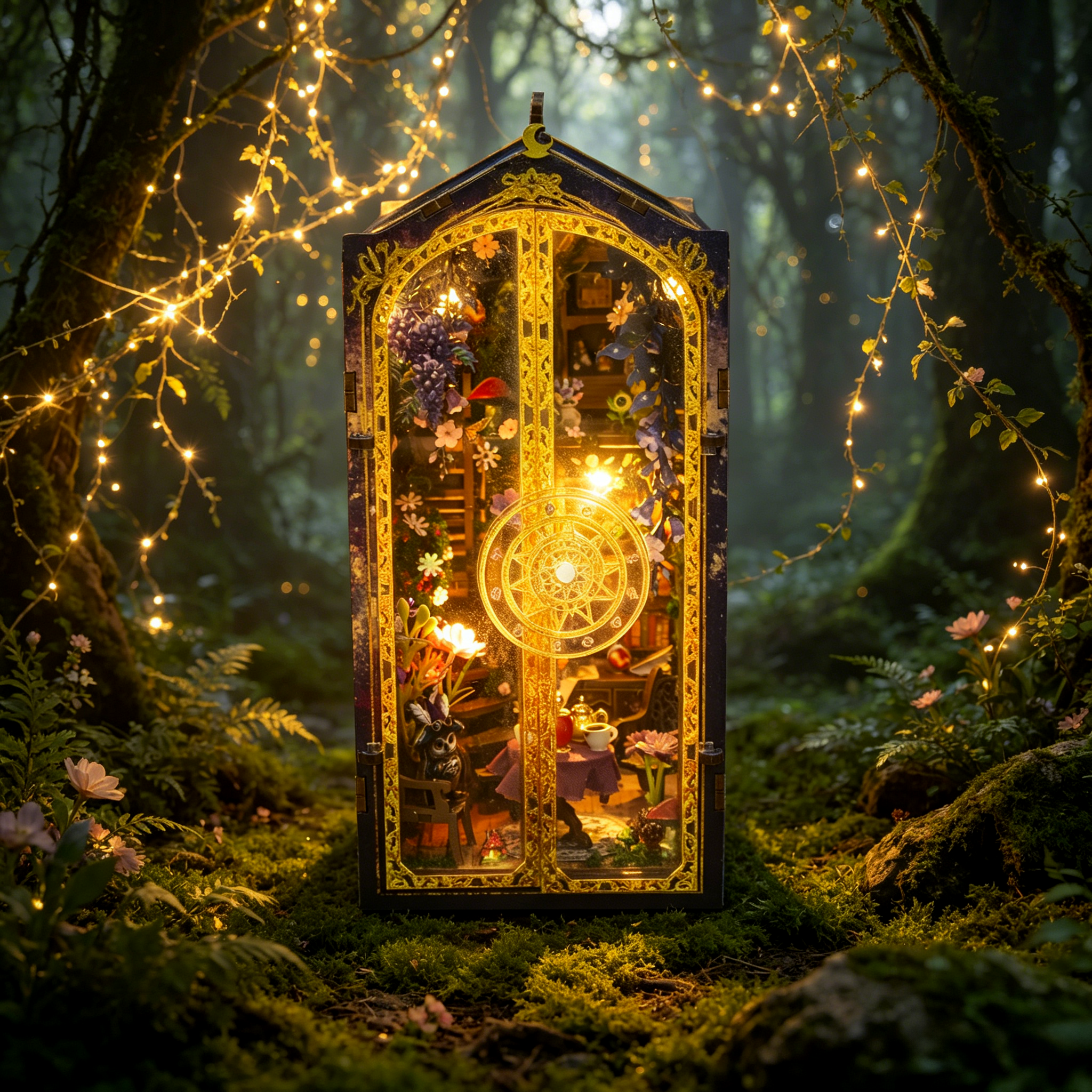 Hongda - DIY Miniatuur Houten Book Nook Bouwpakket - M2603 - Magic Garden Workshop - Afbeelding 12