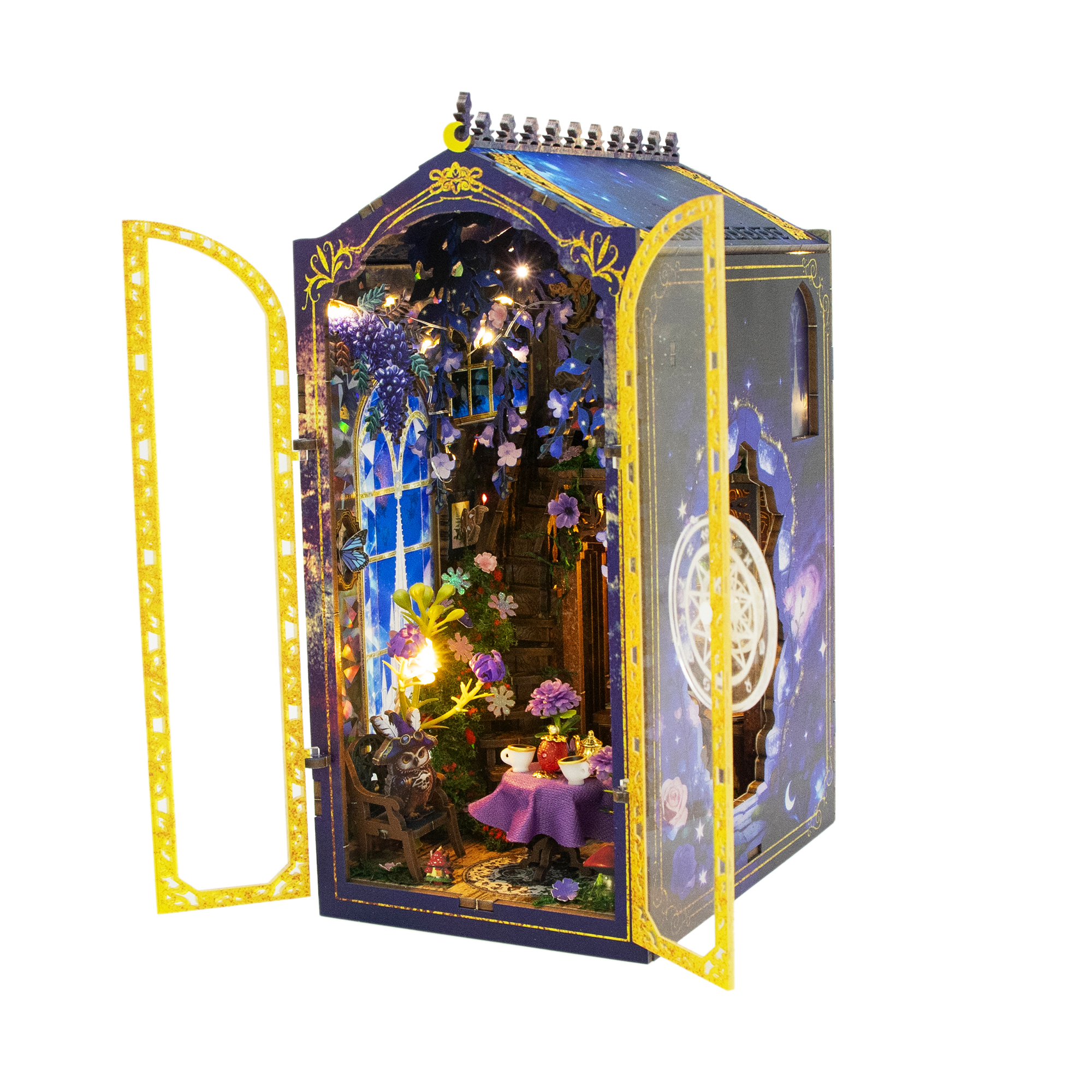Hongda - DIY Miniatuur Houten Book Nook Bouwpakket - M2603 - Magic Garden Workshop - Afbeelding 5