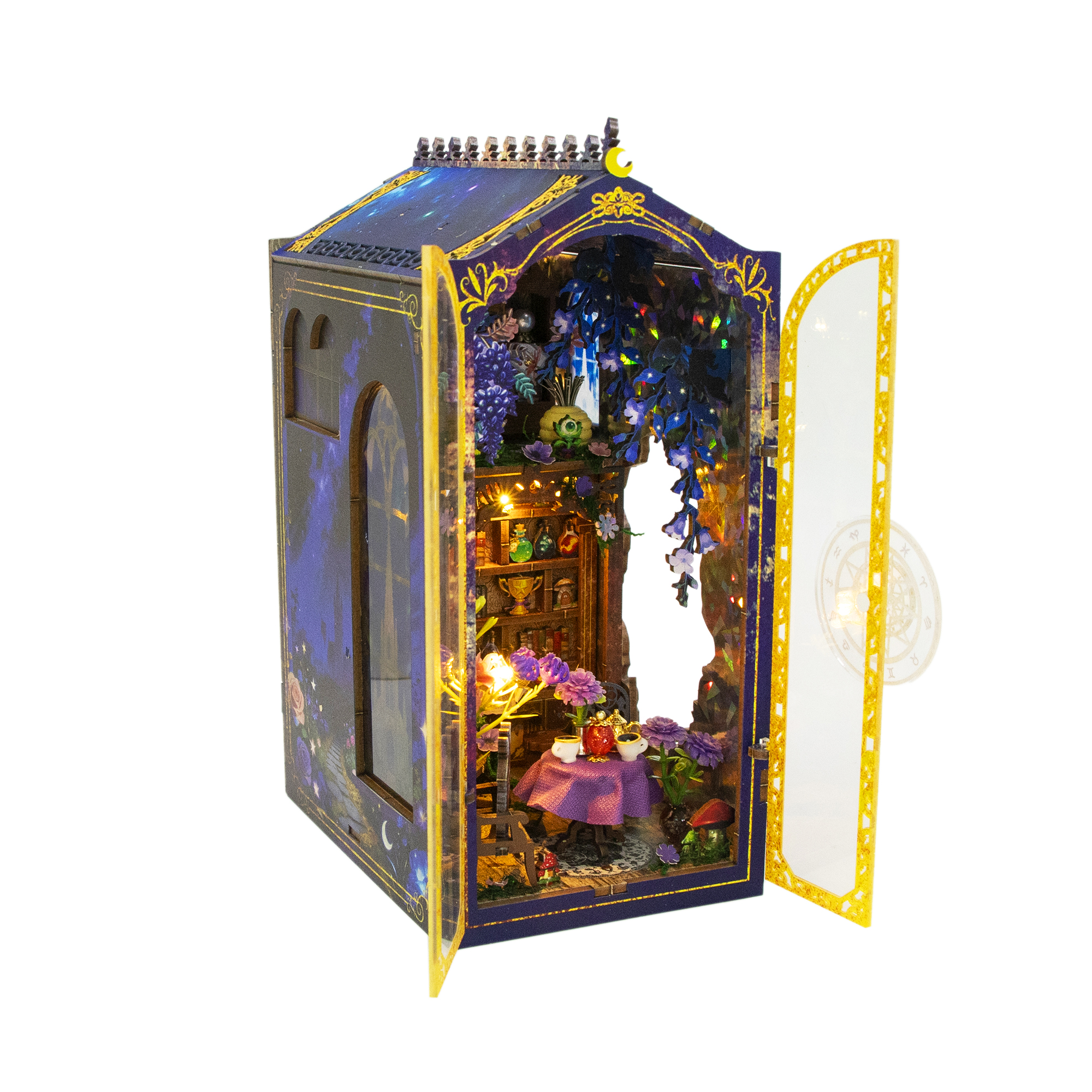 Hongda - DIY Miniatuur Houten Book Nook Bouwpakket - M2603 - Magic Garden Workshop - Afbeelding 3