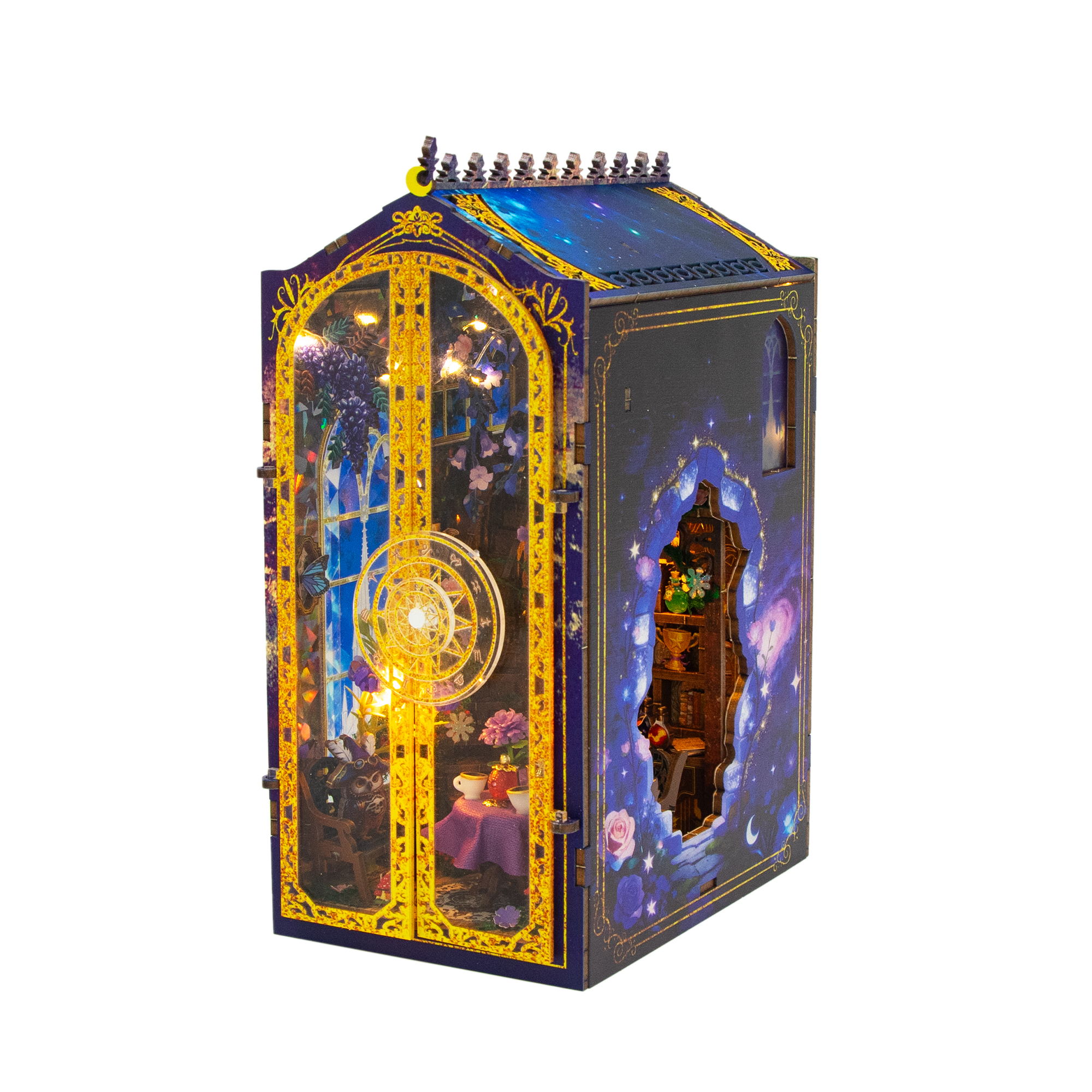 Hongda - DIY Miniatuur Houten Book Nook Bouwpakket - M2603 - Magic Garden Workshop - Afbeelding 6