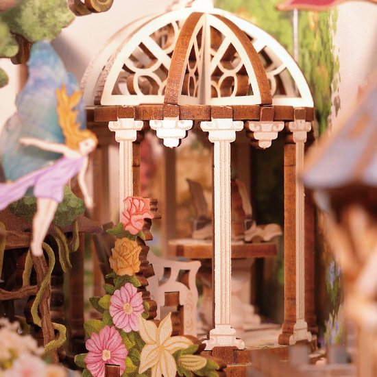 Tonecheer - DIY Miniatuur Houten Book Nook Bouwpakket - met Bewegingssensor Licht - TQ129 - Shakespaer's Verse - Afbeelding 2