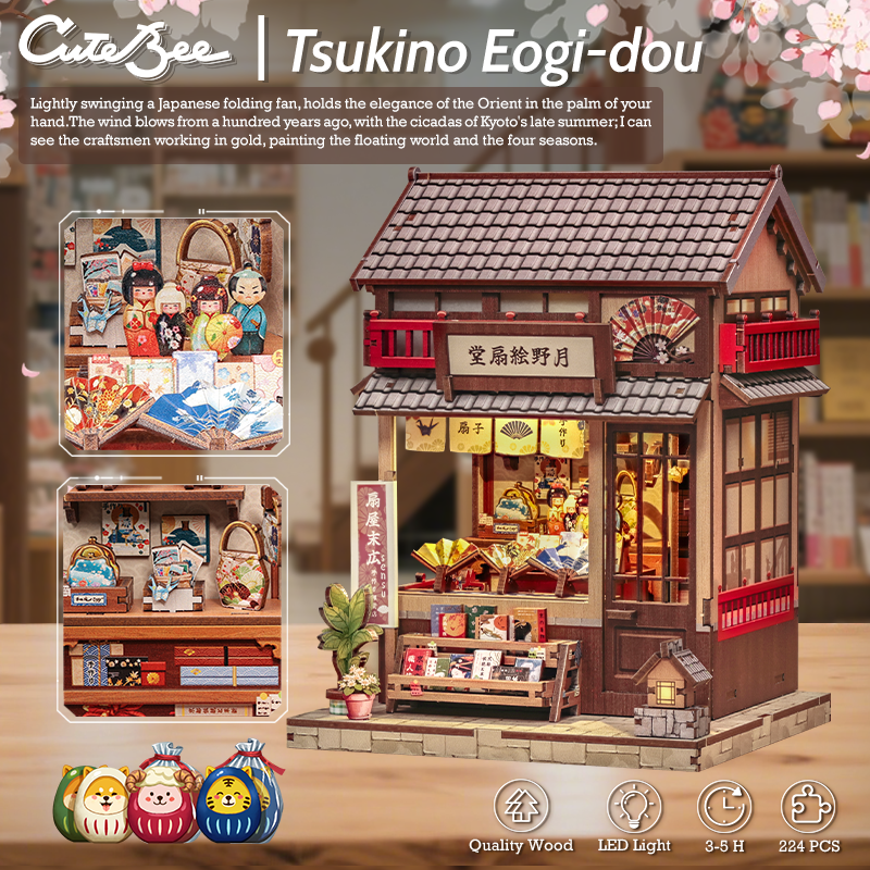 CuteBee - DIY Miniatuur Houten Book Nook Bouwpakket - CWGC216 - Tsukino Eogi-Dou - Afbeelding 9