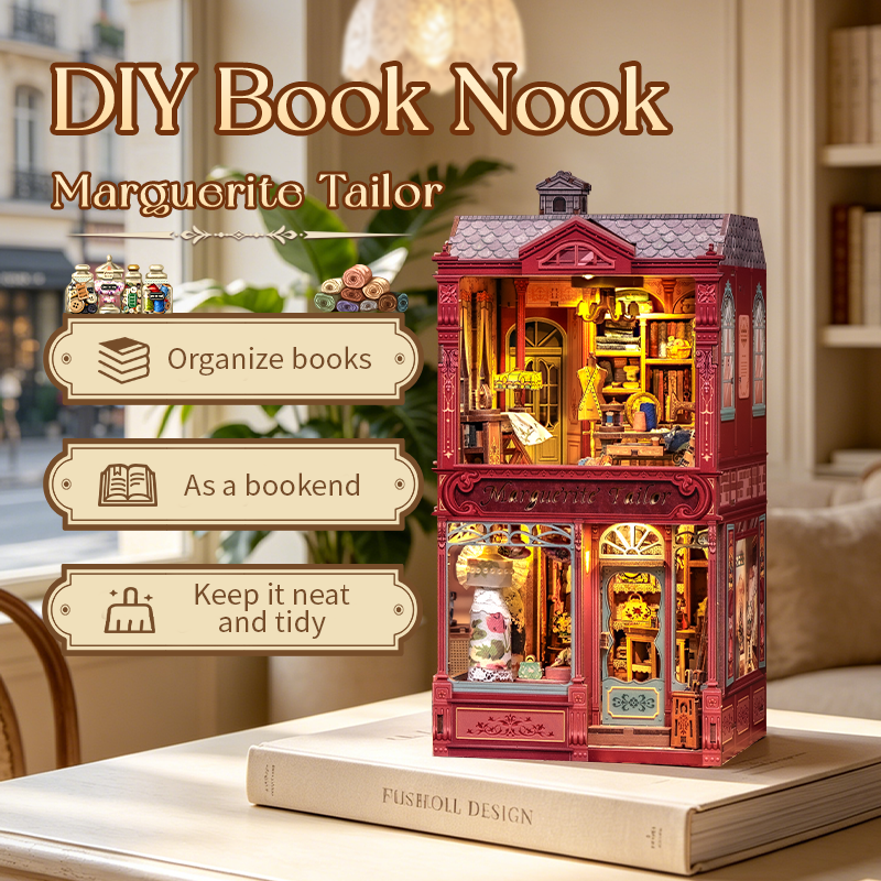 CuteBee - DIY Miniatuur Houten Book Nook Bouwpakket - BJAA406 - Marguerite Tailor - Afbeelding 6