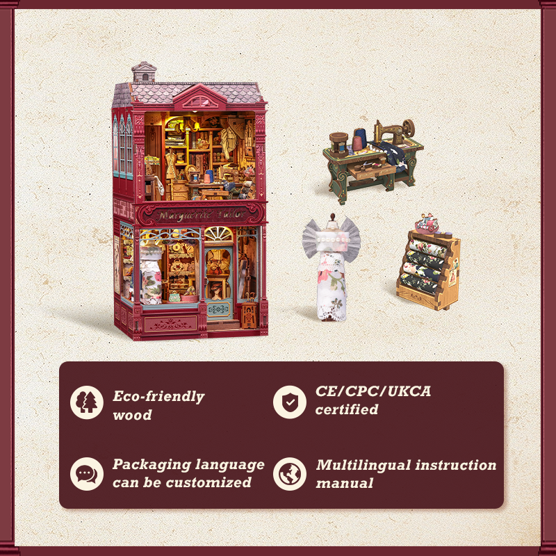 CuteBee - DIY Miniatuur Houten Book Nook Bouwpakket - BJAA406 - Marguerite Tailor - Afbeelding 10