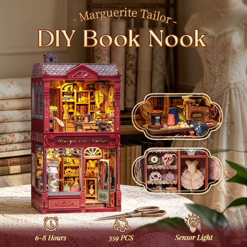 CuteBee - DIY Miniatuur Houten Book Nook Bouwpakket - BJAA406 - Marguerite Tailor - Afbeelding 12